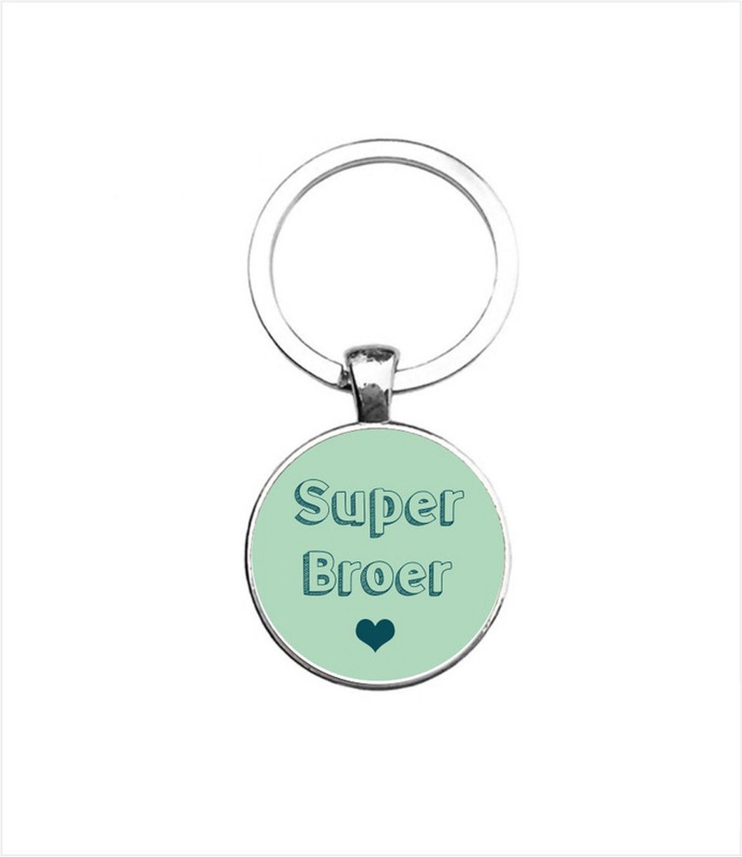 Sleutelhanger Glas - Super Broer