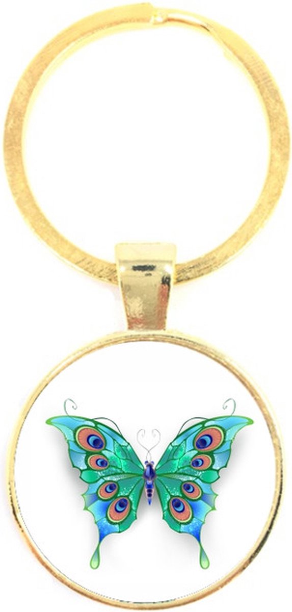 Sleutelhanger Glas - Vlinder