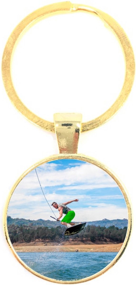 Sleutelhanger Glas - Wakeboarden