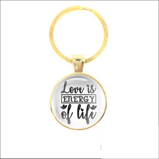 Sleutelhanger Glas - Love Is Energy Of Life