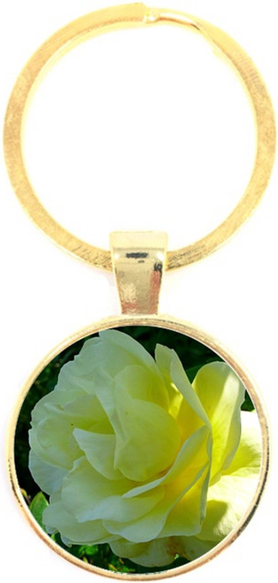 Sleutelhanger Glas - Roos
