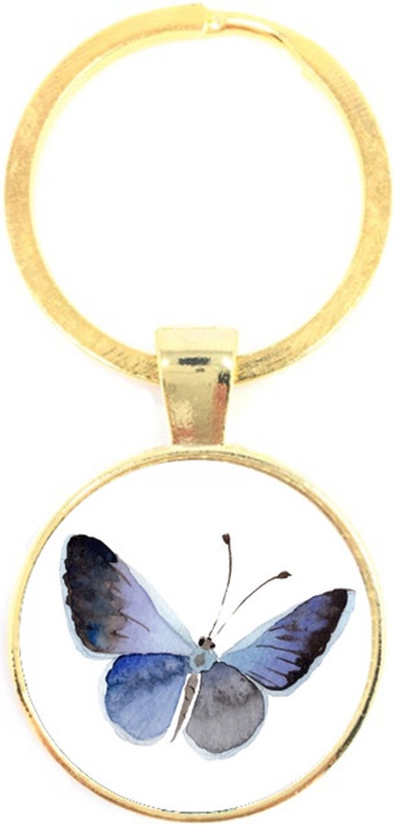 Sleutelhanger Glas - Vlinder