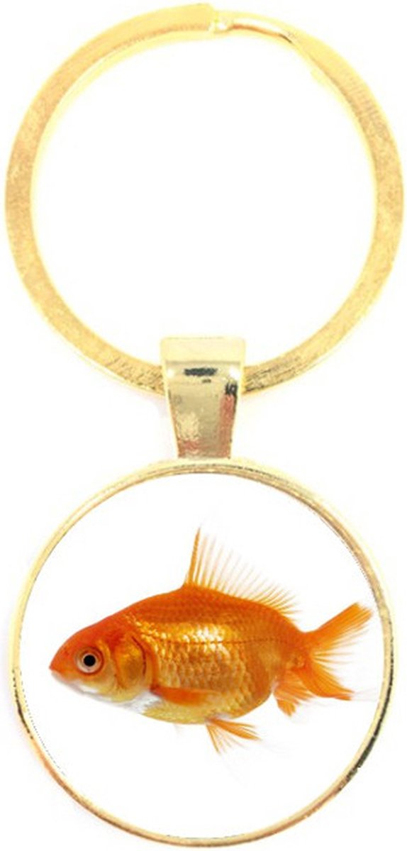 Sleutelhanger Glas - Goudvis
