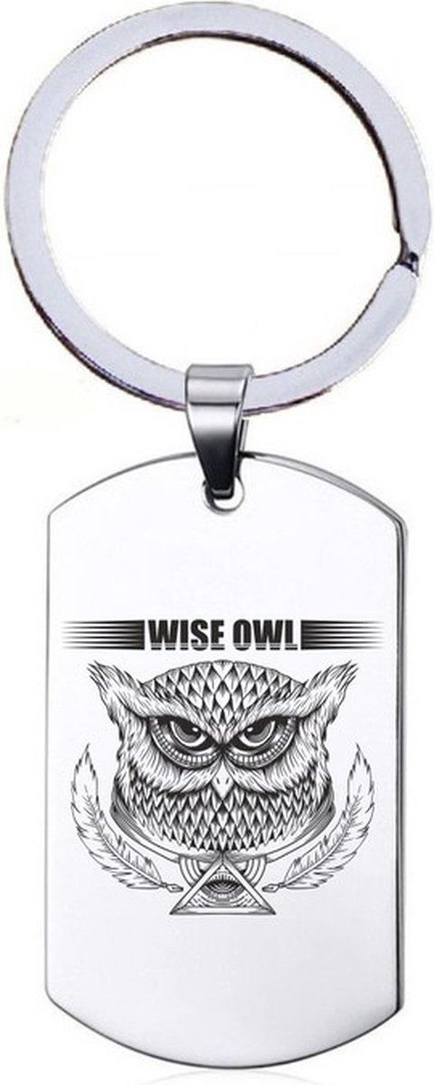 Sleutelhanger RVS - Wise Owl