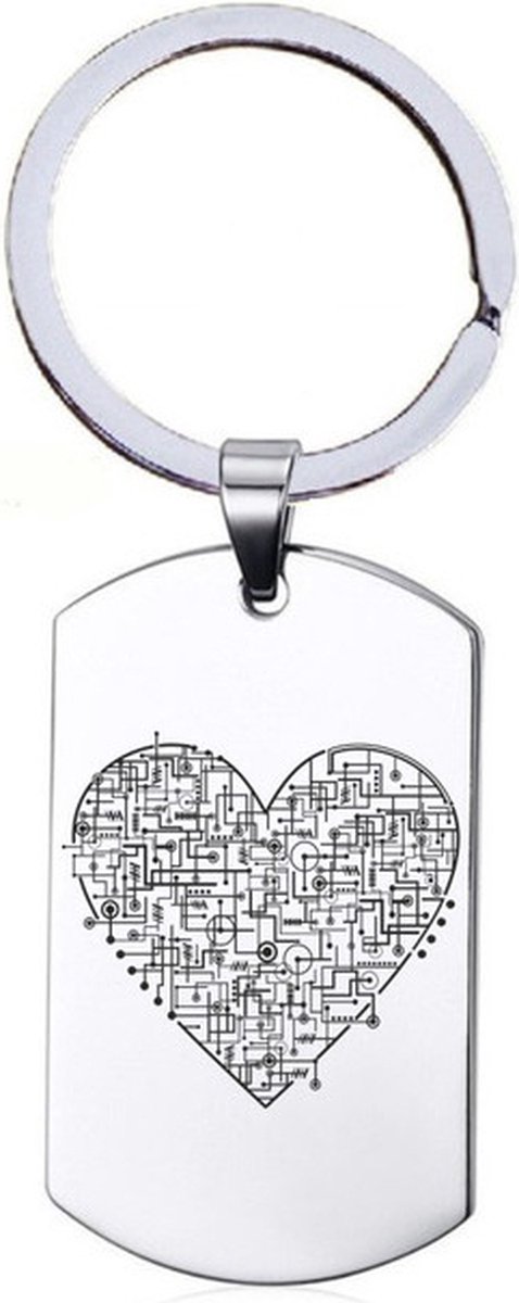 Sleutelhanger RVS - Technisch Hart