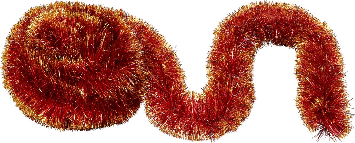 Springos Kerstslinger - Guirlande - Kerstversiering - 6 m - Rood/Goud – foto 2