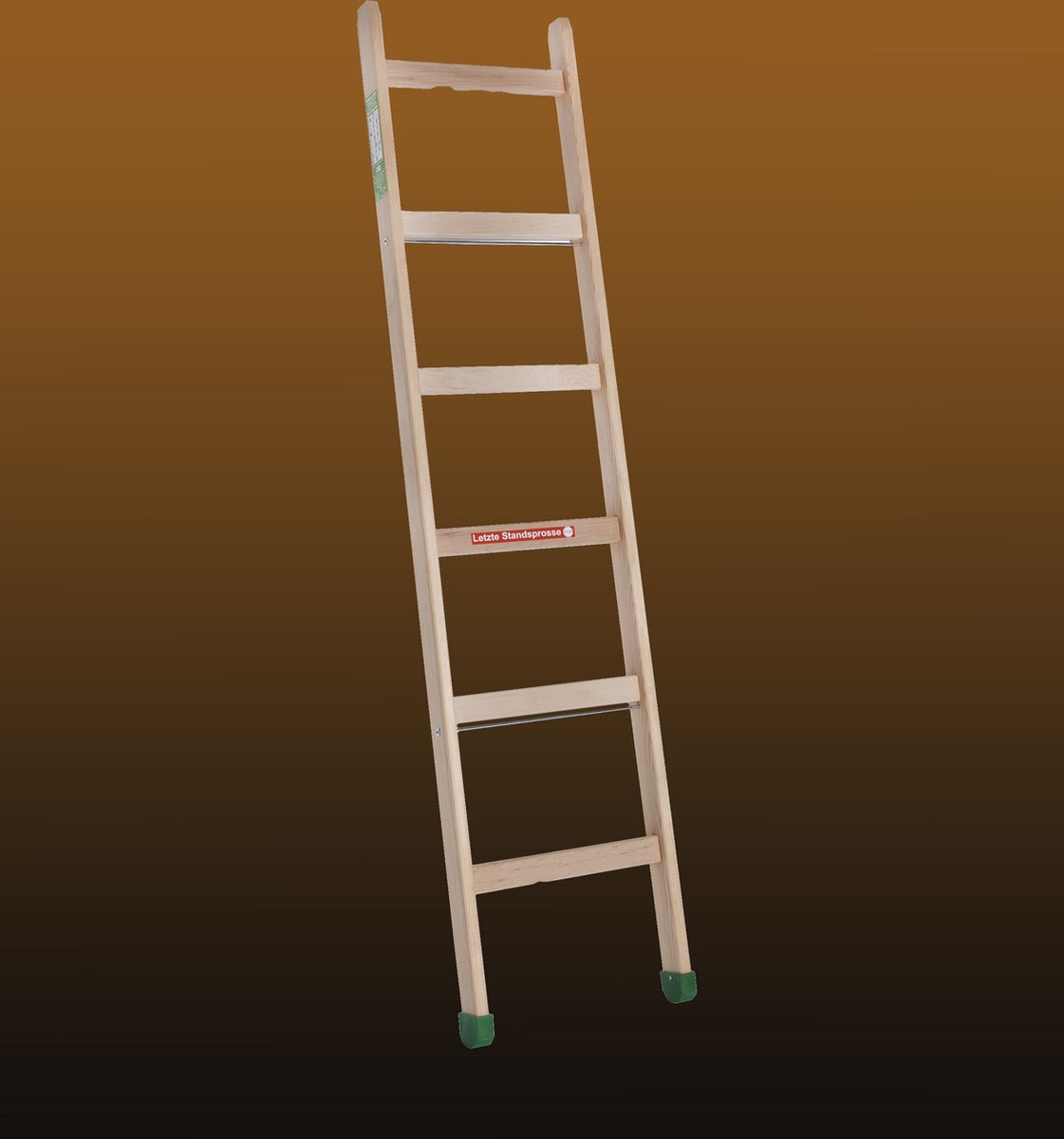 Enkele ladder hout 10 treden/sporten Stahoogte 287 cm Houten