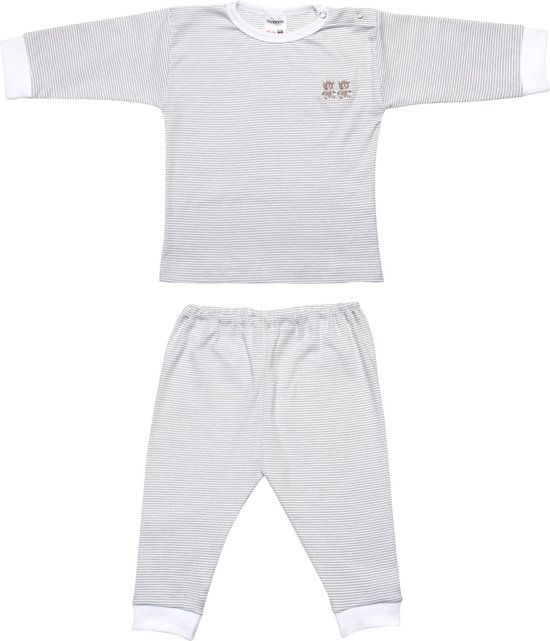 Beeren Bodywear Streep Grijs Maat 74/80 Baby Pyjama 24401