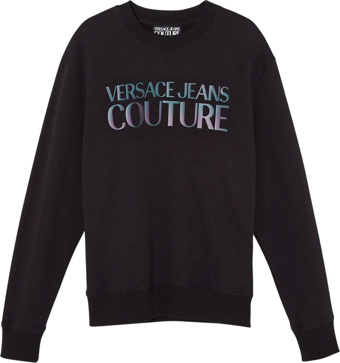 Versace Jeans Couture Heren Petrol Logo Sweater Zwart maat XL