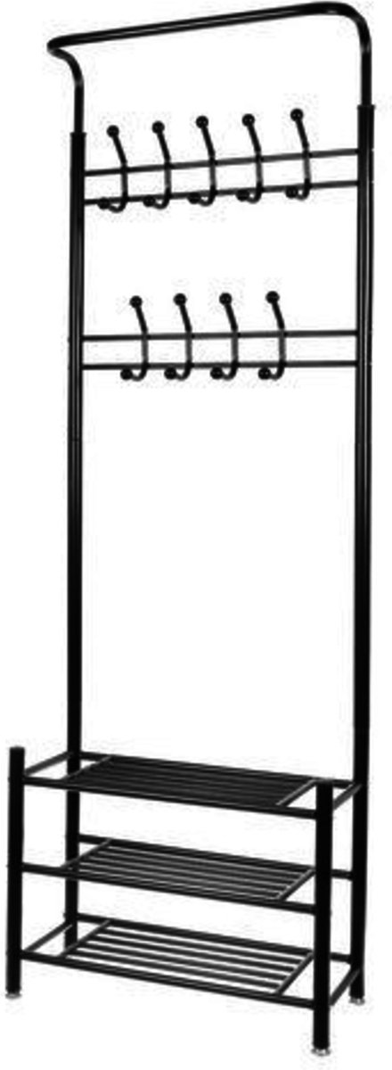 Kledingrek - Hanger voor kleding - rek met schoenenplank - Organizer Opberger - 192x65x29cm