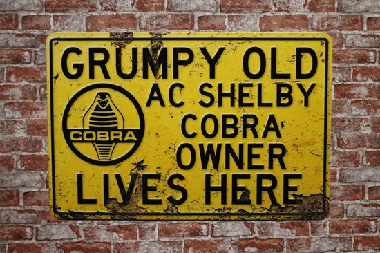 Metalen Wandbord Grumpy Old Dad - Mancave Decoratie 20x30cm