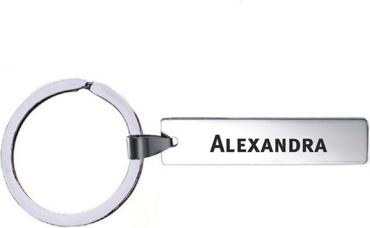 Sleutelhanger Met Naam - Alexandra - RVS