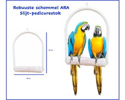 Robuuste vogel schommel met slijtstok voor Grote en middelgrote Ara's - Blauwgele ara - groen en geelvleugel ara Hyachint ara enz.