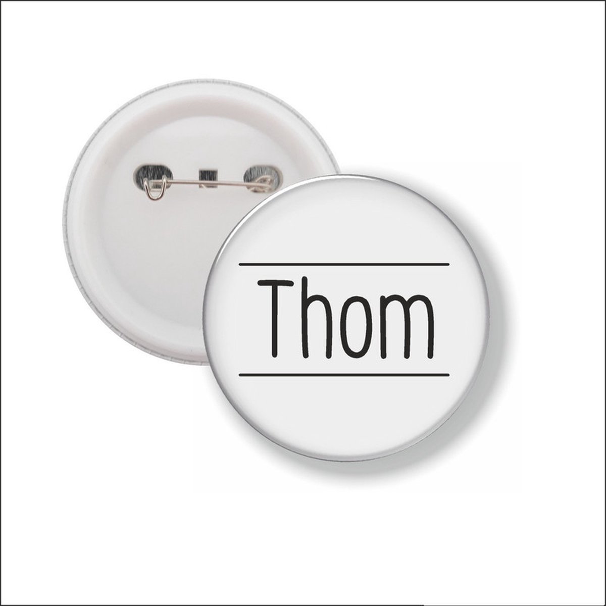 Button Met Speld 58 MM - Thom
