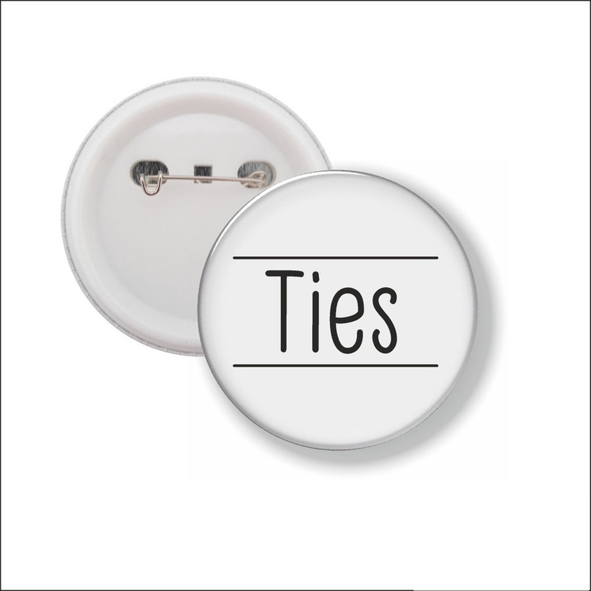 Button Met Speld 58 MM - Ties