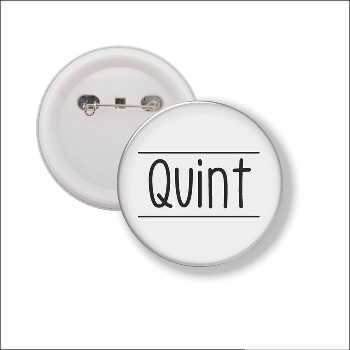 Button Met Speld 58 MM - Quint