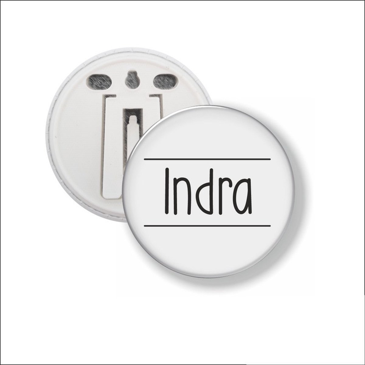 Button Met Clip 58 MM - Indra