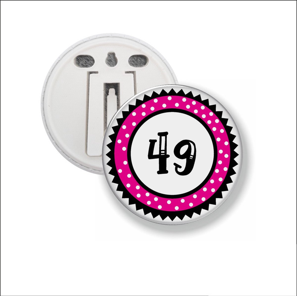 Button Met Clip 58 MM - 49