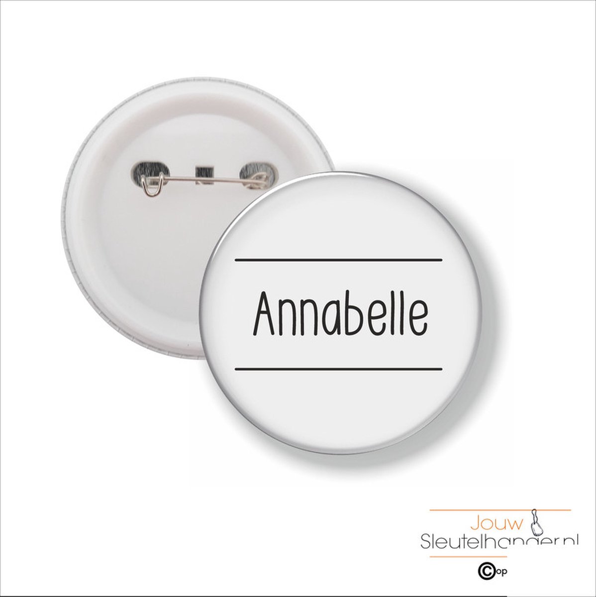 Button Met Speld 58 MM - Annabelle