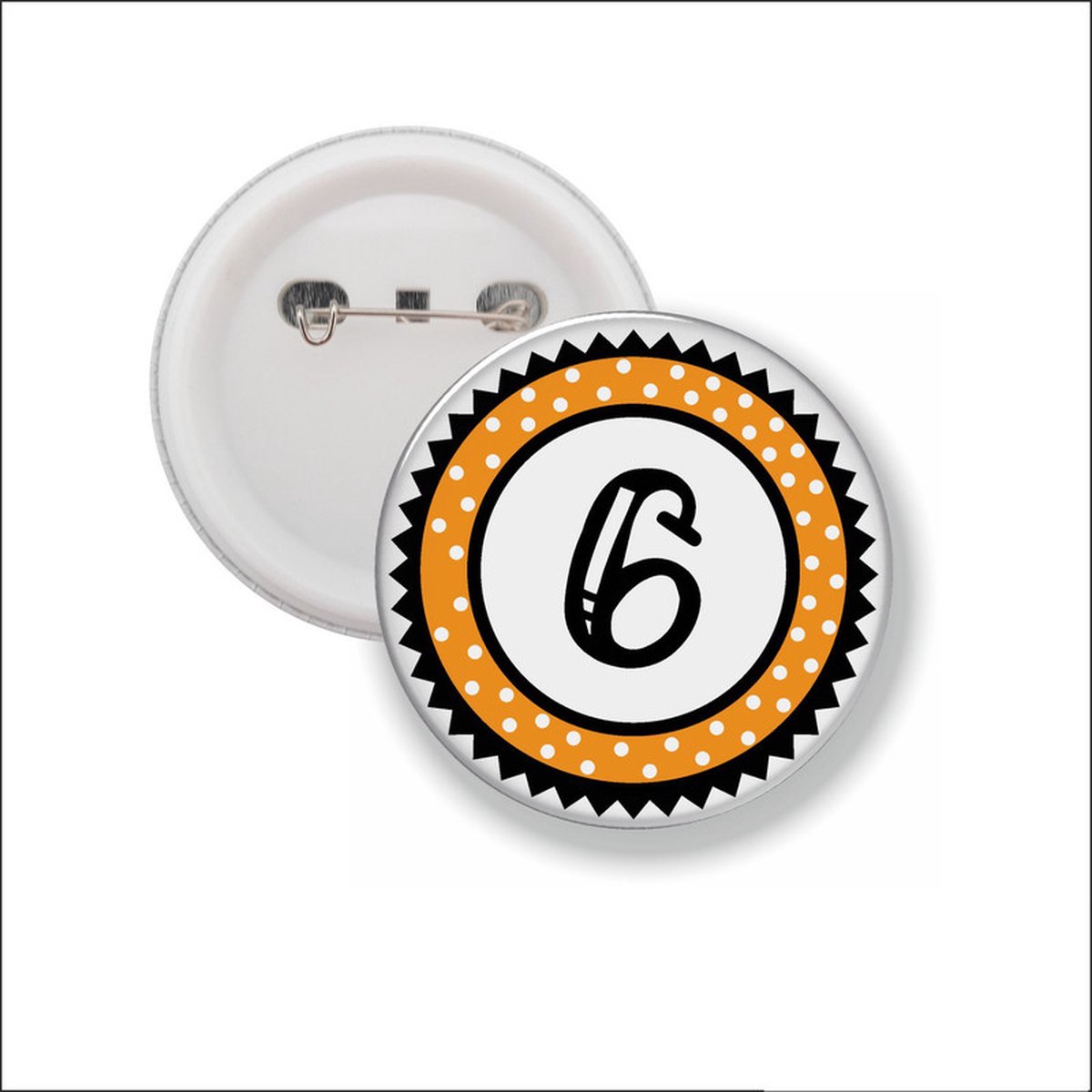 Button Met Speld 58 MM - 6