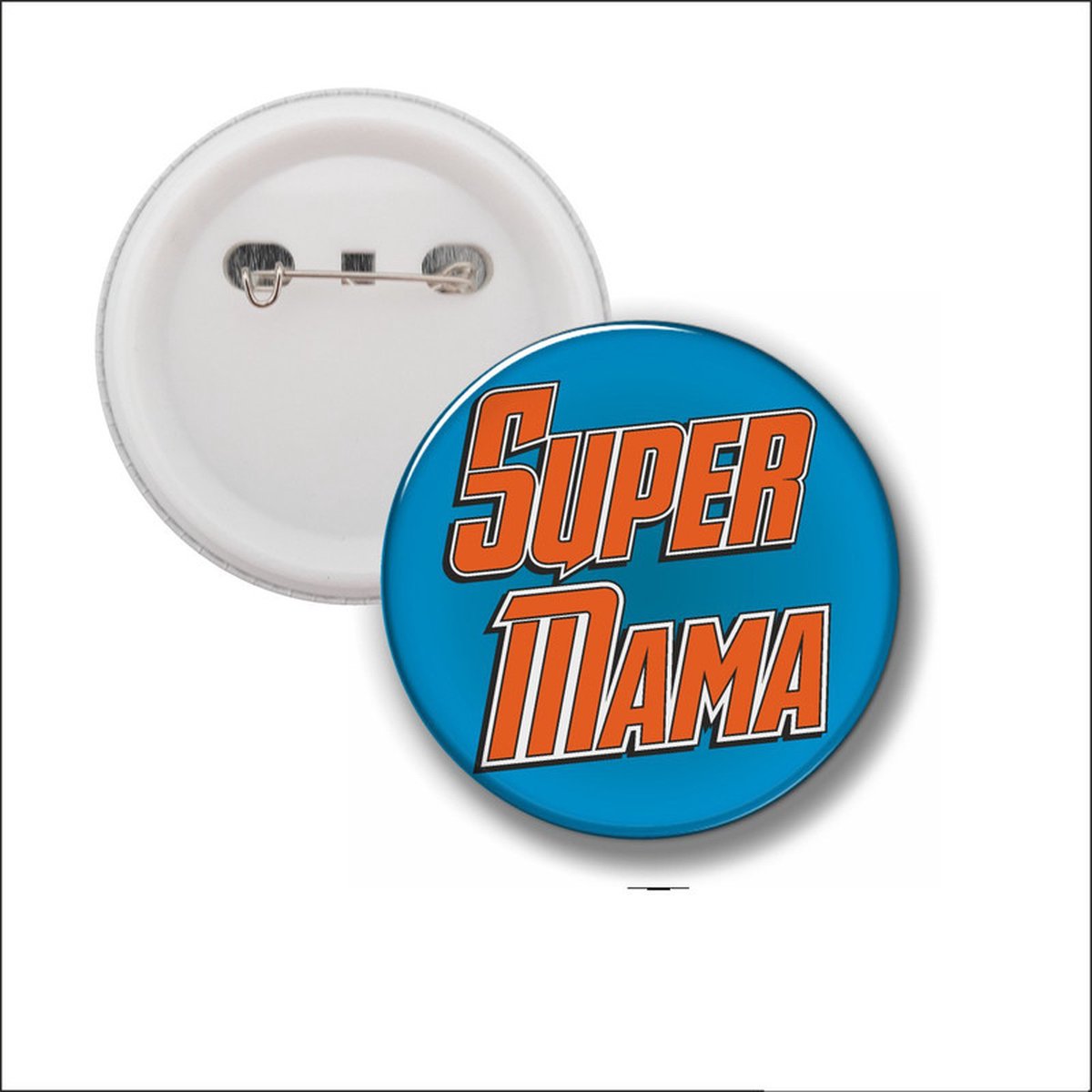Button Met Speld 58 MM - Super Mama