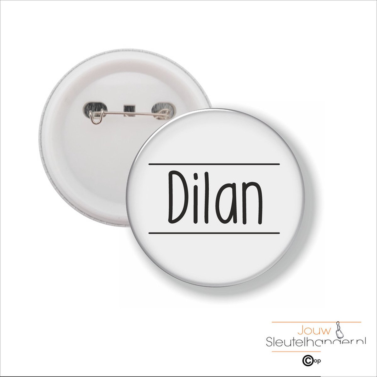 Button Met Speld 58 MM - Dilan