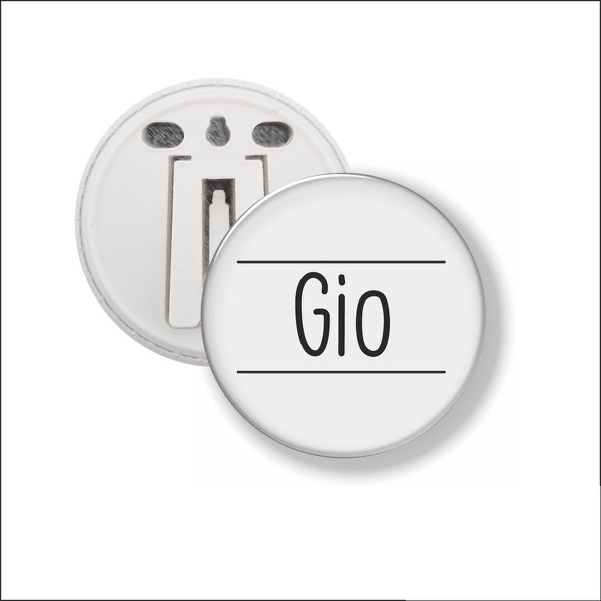 Button Met Clip 58 MM - Gio