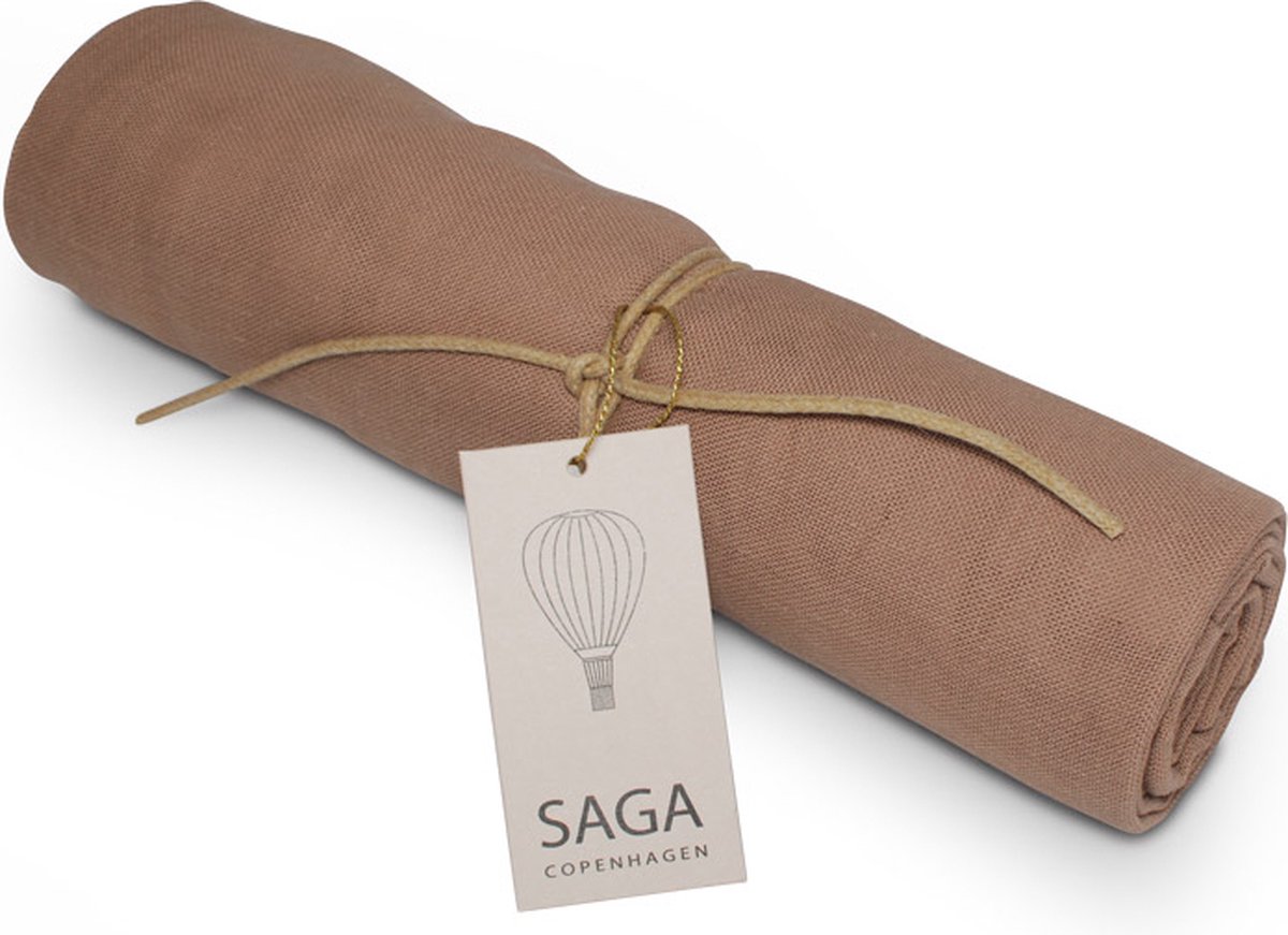 Goedkoopste Saga Copenhagen | Swaddle / Hydrofiele Doek Hula | 100 x 100 cm | 100 bio katoen | Latte