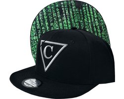 Capiche® Snapback Pet Heren – De Hacker – Zwart – Verstelbaar met Druksluiting – Sportcap – Baseball Cap – Mannen Cap