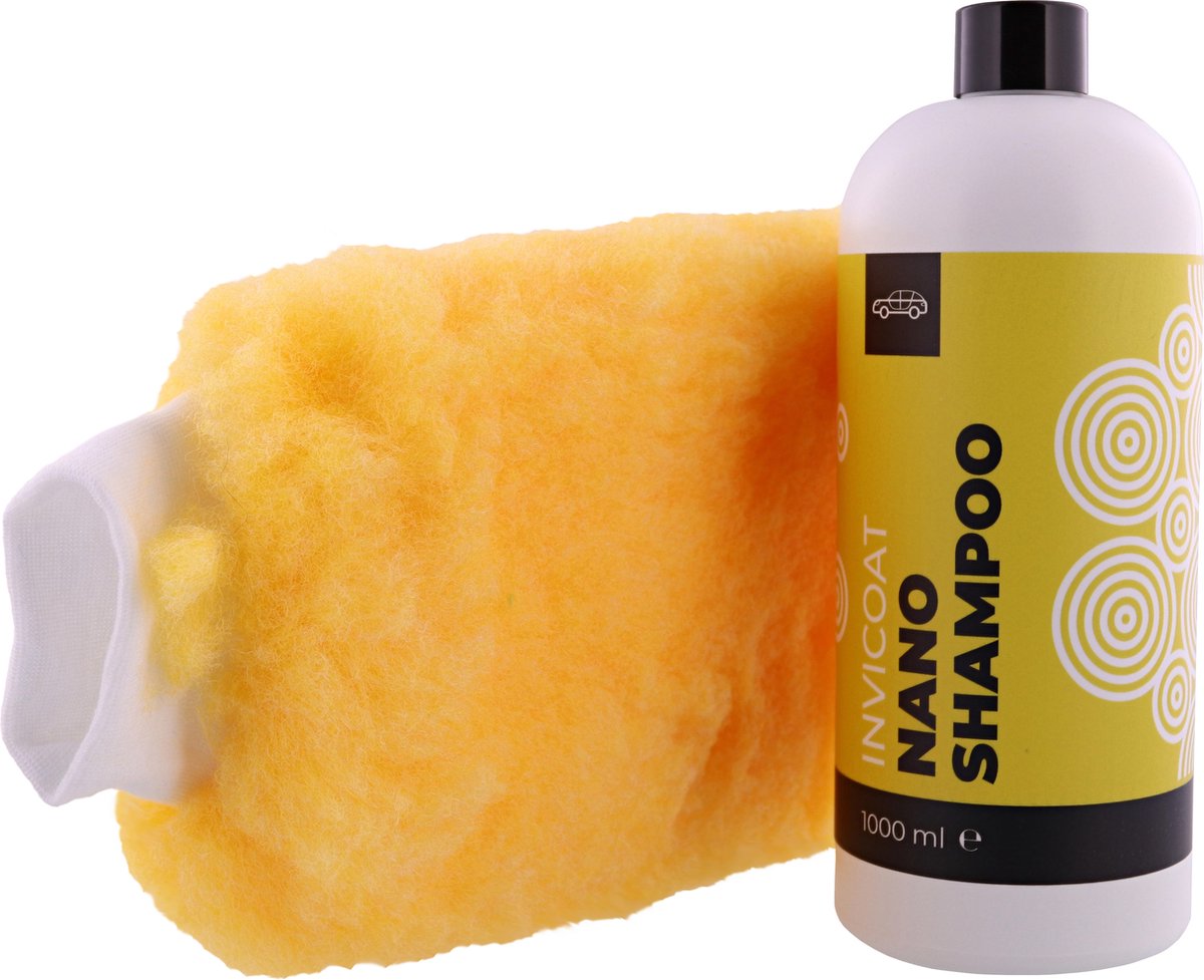 INVICOAT Nano Shampoo Waspakket - Auto Shampoo - Snow Foam Auto - Auto Wassen - Washandschoen