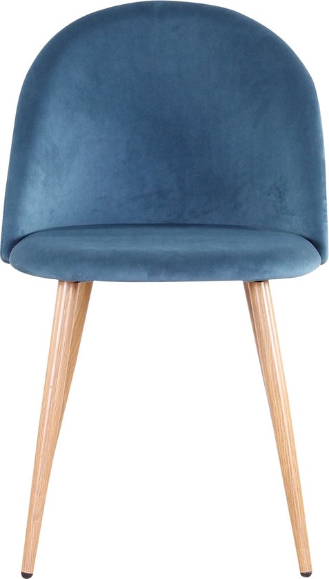 Een Set Van 4 Tafel Stoelen Met Zachte Fluwelen En Metalen Voeten Voor Keuken Eetkamer Woonkamer Lounge Meubels Blauw Salonstoelen Antislip Antikras