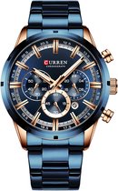 Curren - Jongens - Horloge - 52 mm - Blauw