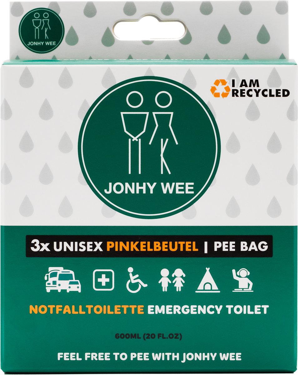 Goedkoopste Jonhy Wee Noodtoilet, 3 stuks