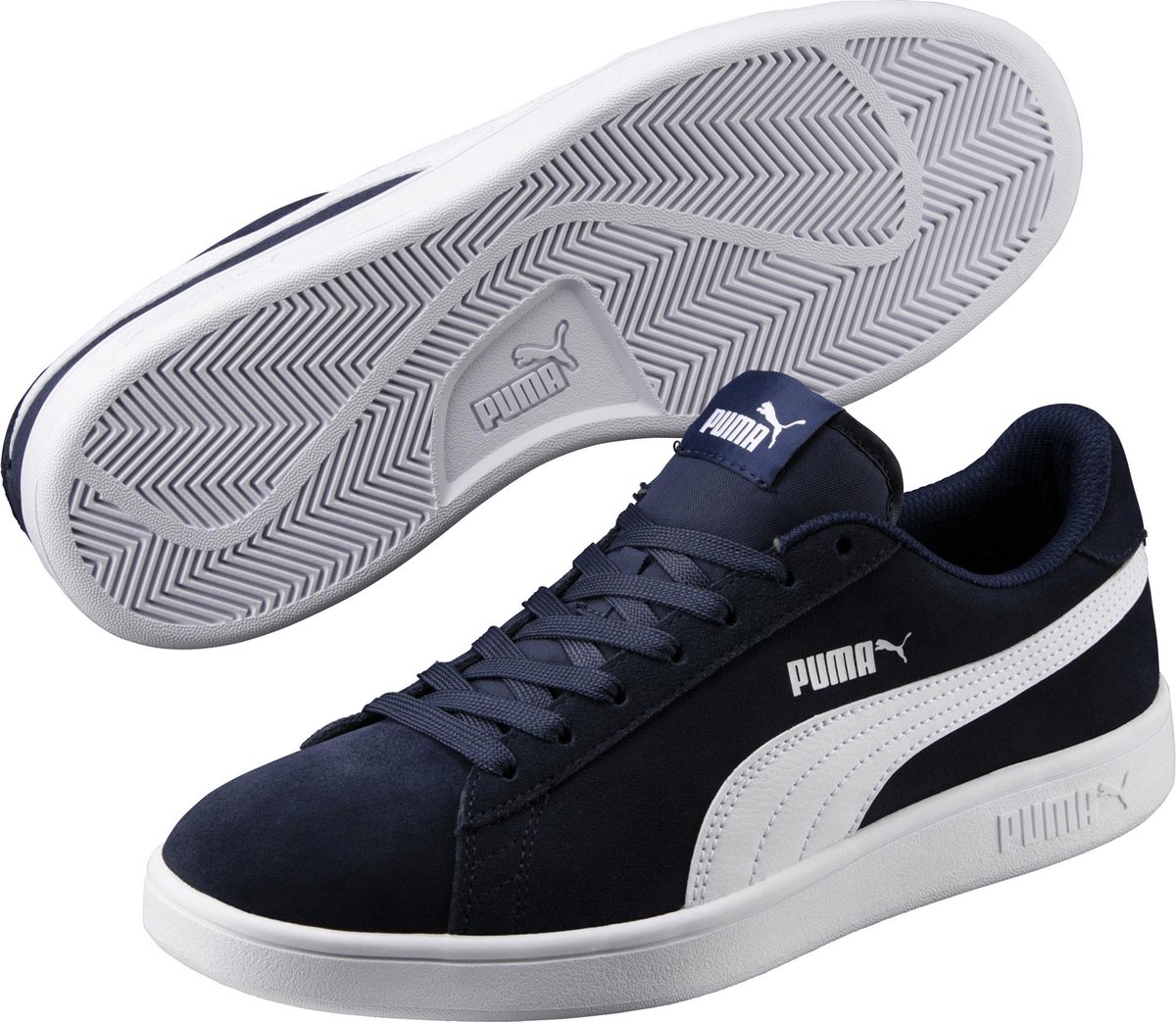 PUMA Smash v2 Sneakers Unisex Peacoat-PUMA Blauw