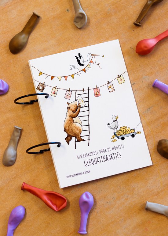 Juulz Illustrations - bewaarbundel geboortekaarten - kraamcadeau - geboortekaartjes bewaren - bewaarbundel van Juulz Illustrations — afbeelding 2