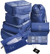 bleu clair Lot de 6 sacs de rangement légers pour vêtements grands organiseurs de bagages pour sac de voyage cubes d'emballage pour bagages de voyage 