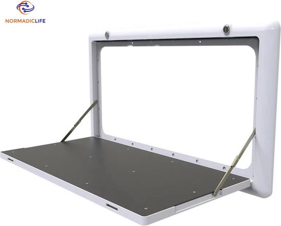 KDR Wandklaptafel 60x40 cm Wit - Opklapbare tafel voor wandmontage