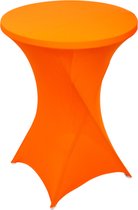 Statafelrok Oranje – ∅80-85 x 110 cm – Statafelhoes Stretch – Tafelhoezen voor Statafel – Geschikt voor Horeca Evenementen | Sta Tafel Hoes | Staantafelhoes | Cocktailparty | Trouwerij