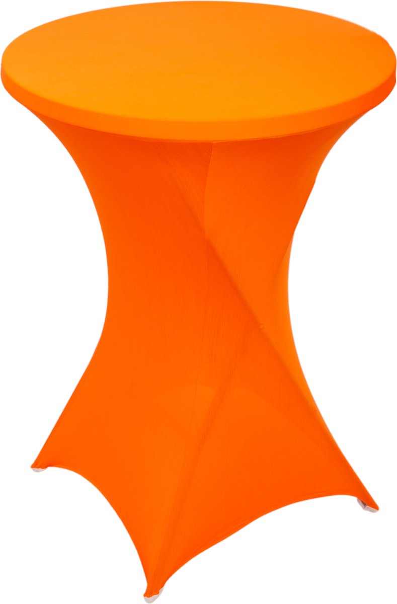 Statafelrok Oranje – ∅80-85 x 110 cm – Statafelhoes Stretch – Tafelhoezen voor Statafel – Geschikt voor Horeca Evenementen | Sta Tafel Hoes | Staantafelhoes | Cocktailparty | Trouwerij - FDBW