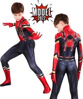 Lifect® Spiderman Verkleedpak Kind – Maat S - 100-110 CM - Spiderman Pak - Spiderman Masker – Verkleedpak Superheld - Halloween Kostuum Kind - Carnavalskleding
