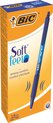 BIC Soft Feel Balpennen met Kliksysteem - Blauw - Doos van 12 Stuks - Medium Punt 1 mm