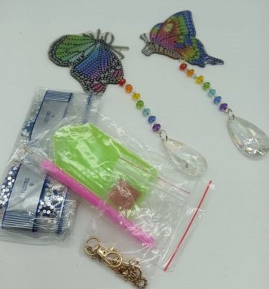 Raam, muur decoratie diamond painting hanger Vlinder