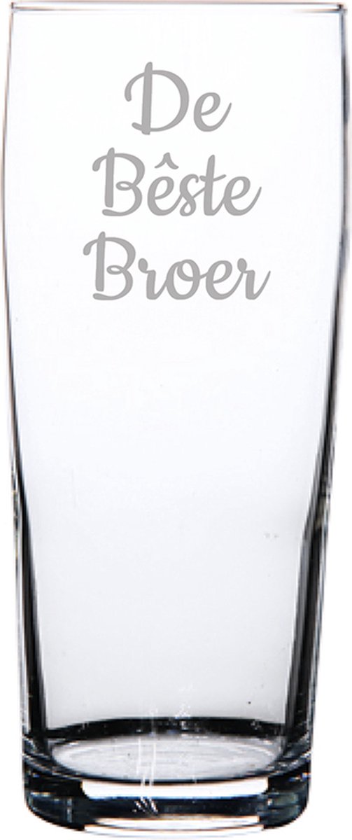 Gegraveerde bierfluitje 19cl De Bêste Broer