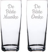 Gegraveerde bierfluitje 19cl De Bêste Muoike-De Bêste Omke