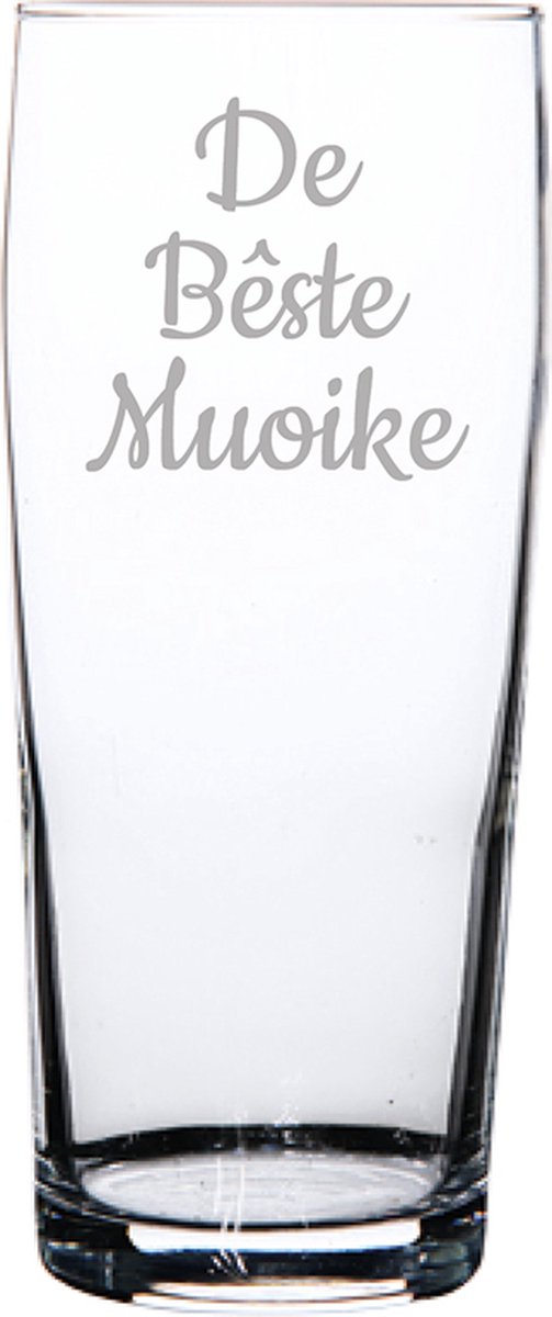 Gegraveerde bierfluitje 19cl De Bêste Muoike