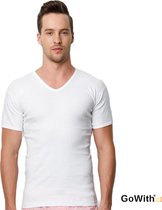 2 pack-Onderhemd Heren Met V-hals-Singlet Heren-100% Katoen-Wit-XL