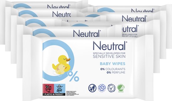 Neutral Baby Billendoekjes Parfumvrij - 504 doekjes - Voordeelverpakking - Neutral