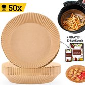 Beyeza Airfryer Bakpapier - Geschikt voor Airfryer XL en XXL - Airfryer Wegwerpbakjes (50 stuks!) - Airfryer papier - Airfryer Bakjes - 20 tot 23 cm