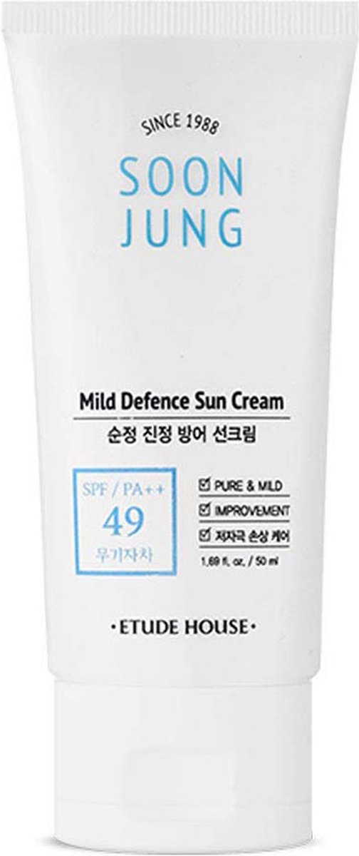 Etude House Soon Jung Mild Defence Sun Cream SPF49 PA++ 50 ml