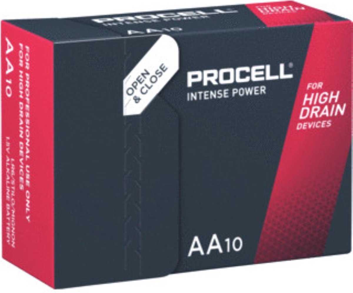 Duracell Procell AA Intense Batterij, niet oplaadbaar - 1,5V LR06 - BR10 Doos 10 stuks
